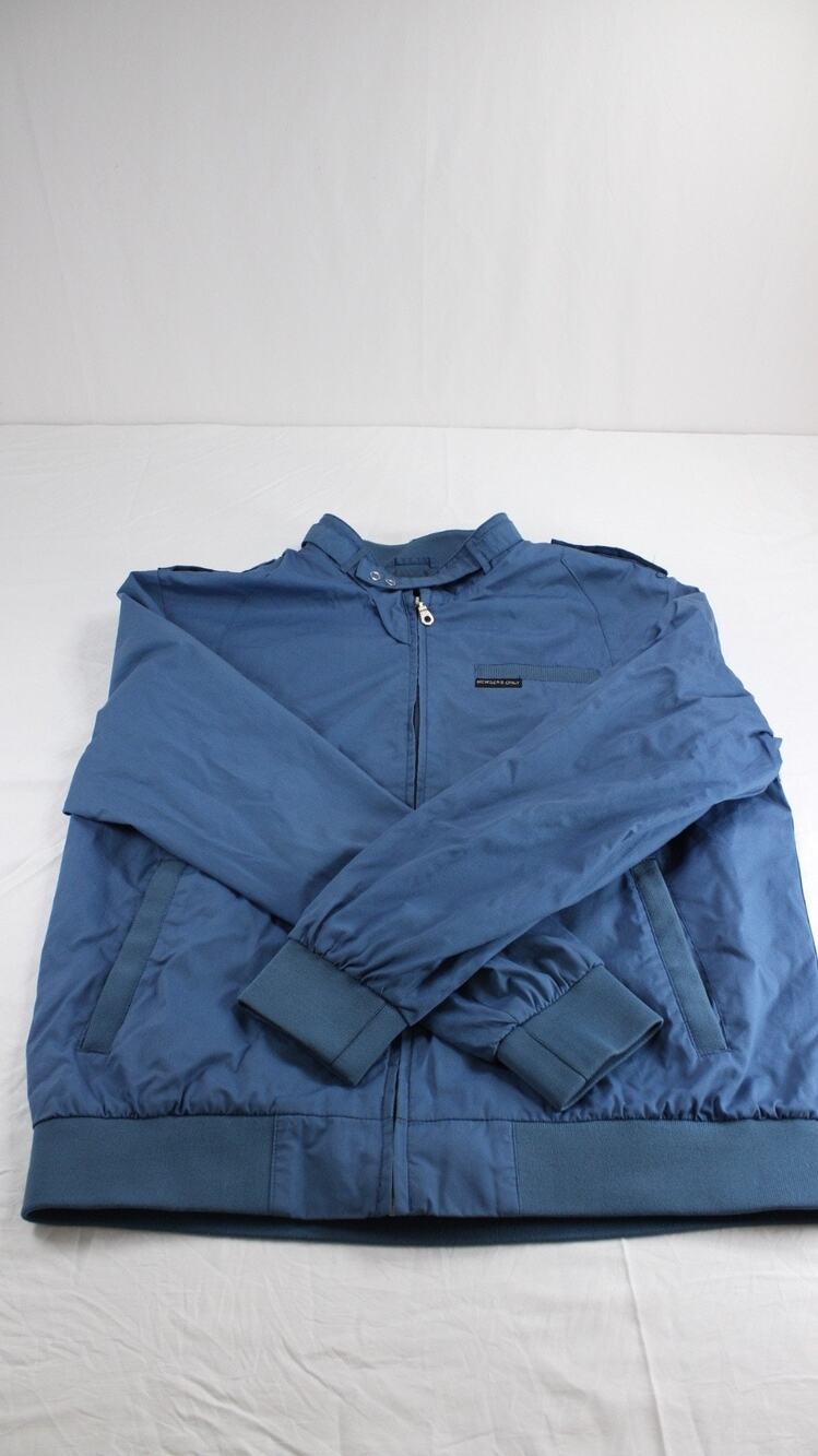 Members Only Men XL Iconic Racer Jacket Blue Full Zip Bomber Lightweight Classic